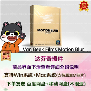 Motion Films Blur Beek 中文汉化视频运动模糊效果达芬奇插件Van
