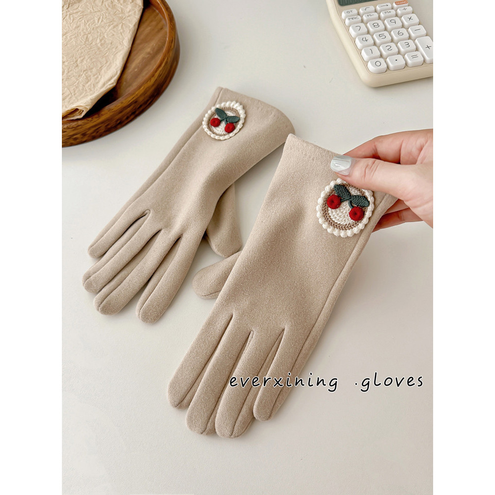 爱我香宁女士德绒保暖手套