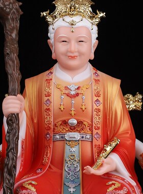 新品汉白玉碧霞元君泰山奶奶佛y像泰山娘娘圣母像佛堂客厅家居中