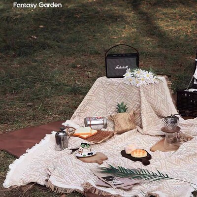 极速Apricot Color Sopring Outing Picnic Mat Set Autumn Outin