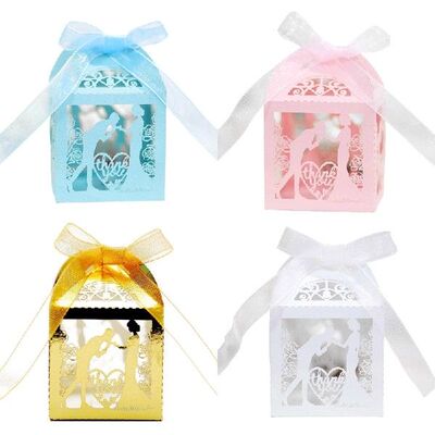 极速Hollow Candy Boxes Set of 50 Wrapping Case Party ZFavors