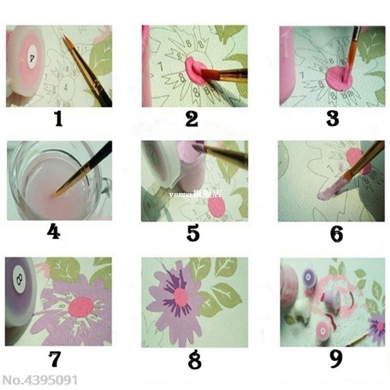 极速Sakurea Tree DIY Paint By Numbers Kit Digital Oil Painti