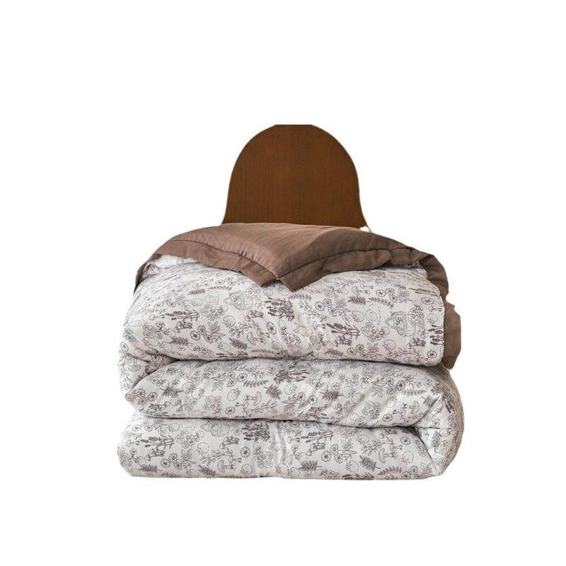 极速2023新款A类母婴双层纱大豆被F春秋被双拼颜色针织棉大豆被冬