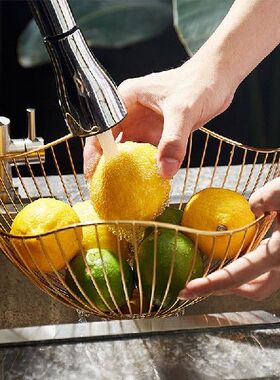 极速Modern Simpkle Iron Fruit Basket Fruit Container Bowl Ho