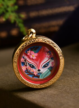 新品藏式唐卡擦擦扎基拉姆吊坠九尾狐黄财G神药师绿度母项链 TY16