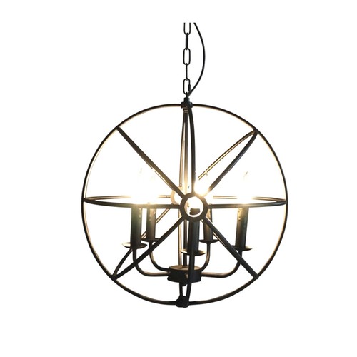 极速美式乡村创意餐厅吧台铁艺酒吧餐桌创意S地球仪圆球吊灯