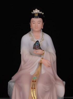 新品汉白玉九天玄女m像九天玄母天尊玄女娘娘坐像寺庙居家人物精