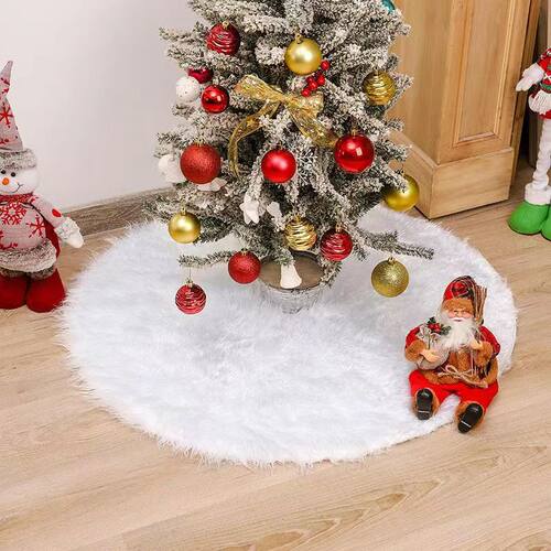 新品跨境树裙7g8cm90cm122cm150cm圣诞树树裙圣诞树底装饰亮片雪