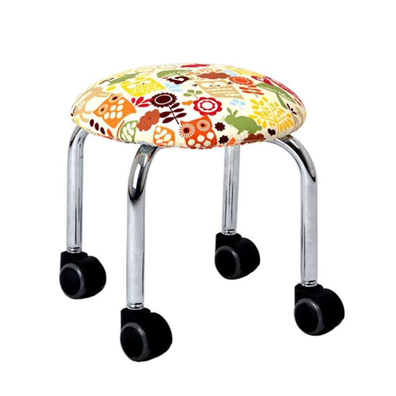 极速带轮小板凳带轮小凳子圆板凳轱辘G家用矮凳儿童学步凳滑轮带