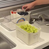 新品 原田治水果保鲜盒家用食品级塑料冷冻密封手提收Y纳盒子分格