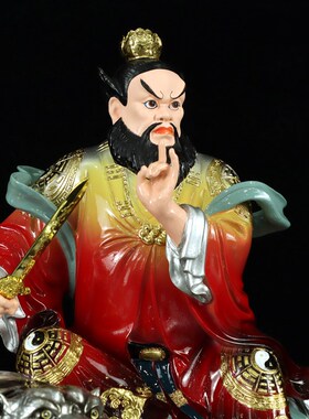 新品骑虎张天师像张道陵祖师神像龙虎F山正一派祖师爷树脂中式客