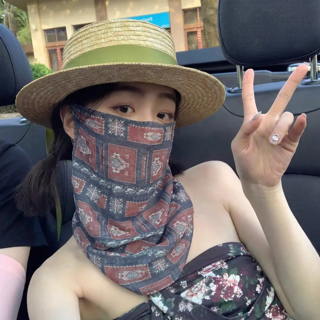 夏季冰丝防晒面罩护颈透气遮脸