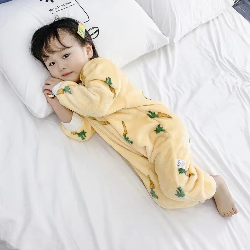 儿童连体睡衣套装加绒加厚