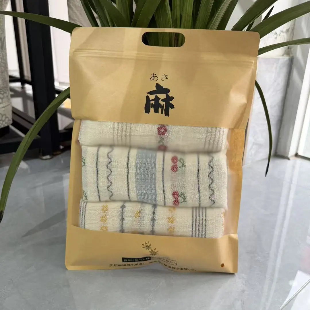 天然黄麻加软吸湿速干毛巾三条装