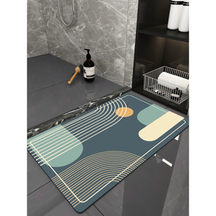 软硅藻泥卫生间吸水地垫厕所脚垫家用速干浴室防滑垫现代垫子