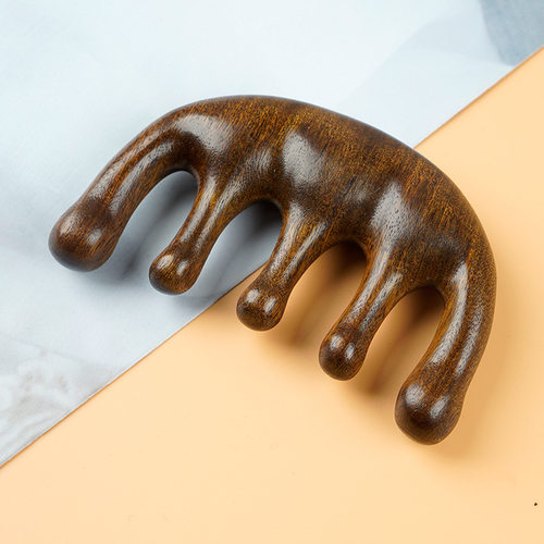 Green sandalwood dolphin five-finger massage comb meridian m