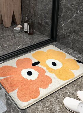 Bathroom absorbent mat Bathroom door mat Cute non-slip mat c