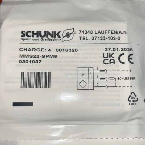 全新SCHUNK雄克MMS22-SPM8磁性传感器，型号03议价