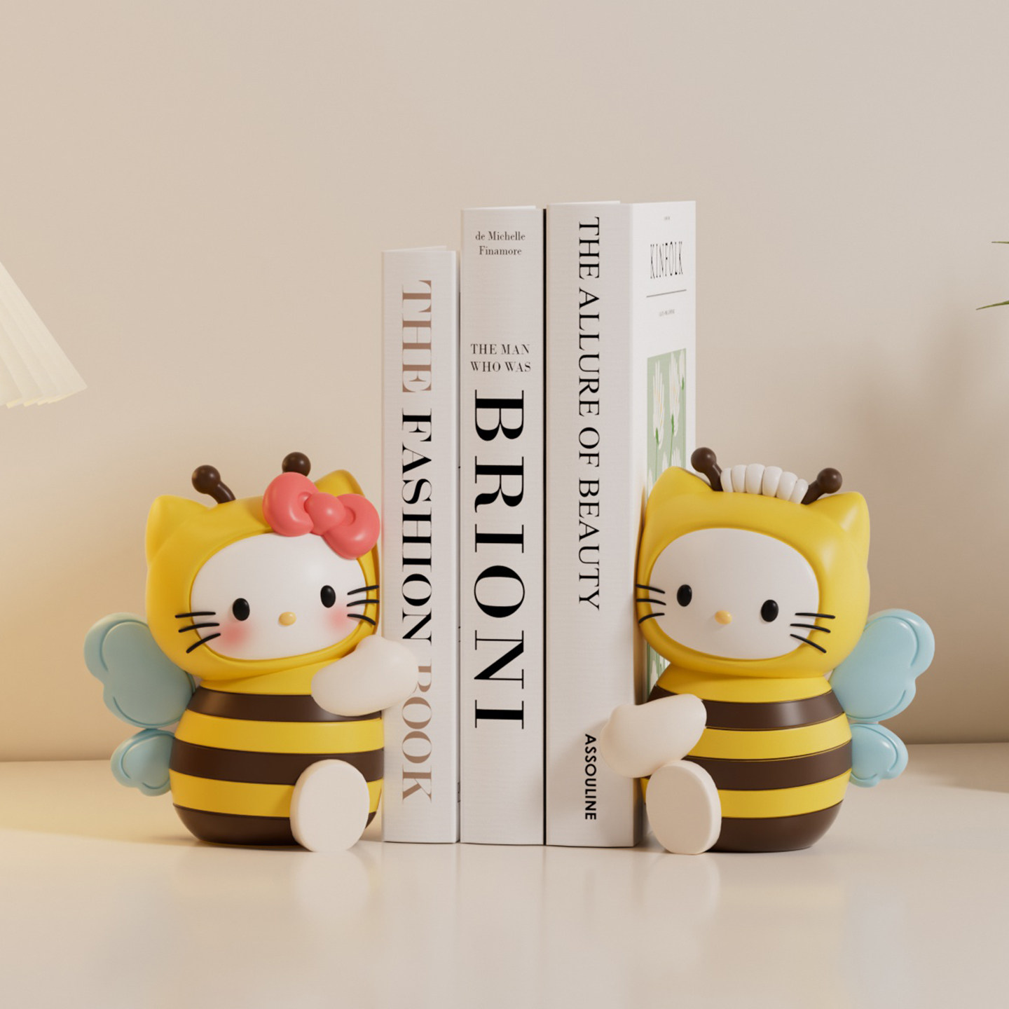 可爱hellokitty书档摆件客厅书架儿童房布置书柜桌面书立装饰品