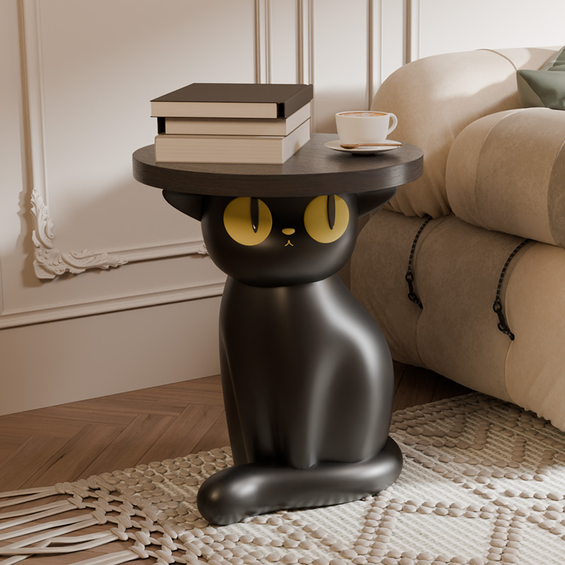 创意猫咪茶几落地摆件