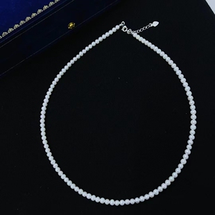 双十一特惠-（送耳钉）北海天然珍珠baby珠项链3-4近正圆简单大气