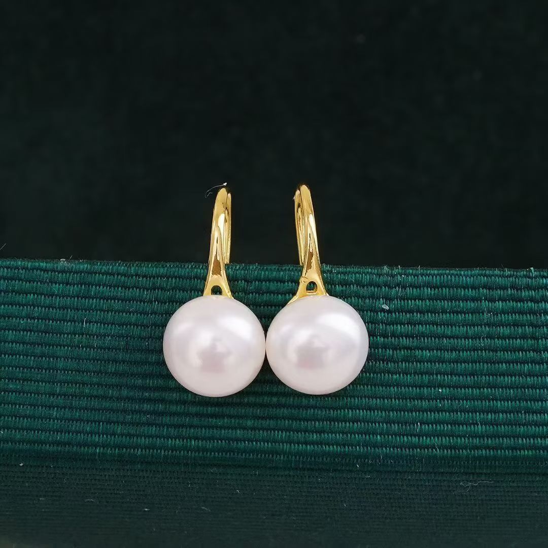 广西北海天然珍珠耳钩耳饰日常百搭款高跟鞋耳钩