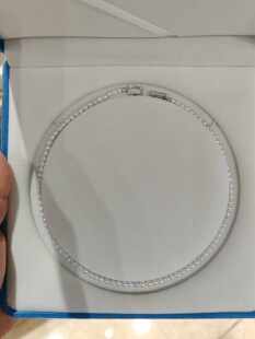 送耳钉/珍珠粉礼盒广西北海市天然珍珠baby项链锁骨链4mm微瑕强光