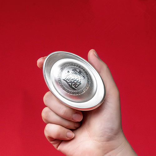 银饰999足银5g实心银元宝迷你实心小银元宝手链项链配件饰品定制