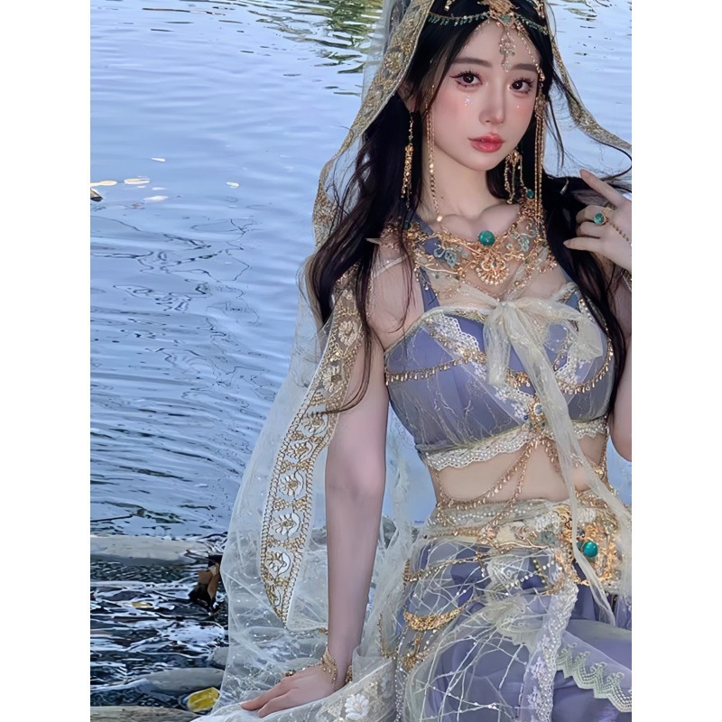 异域风情敦煌飞天舞蹈服装夏季