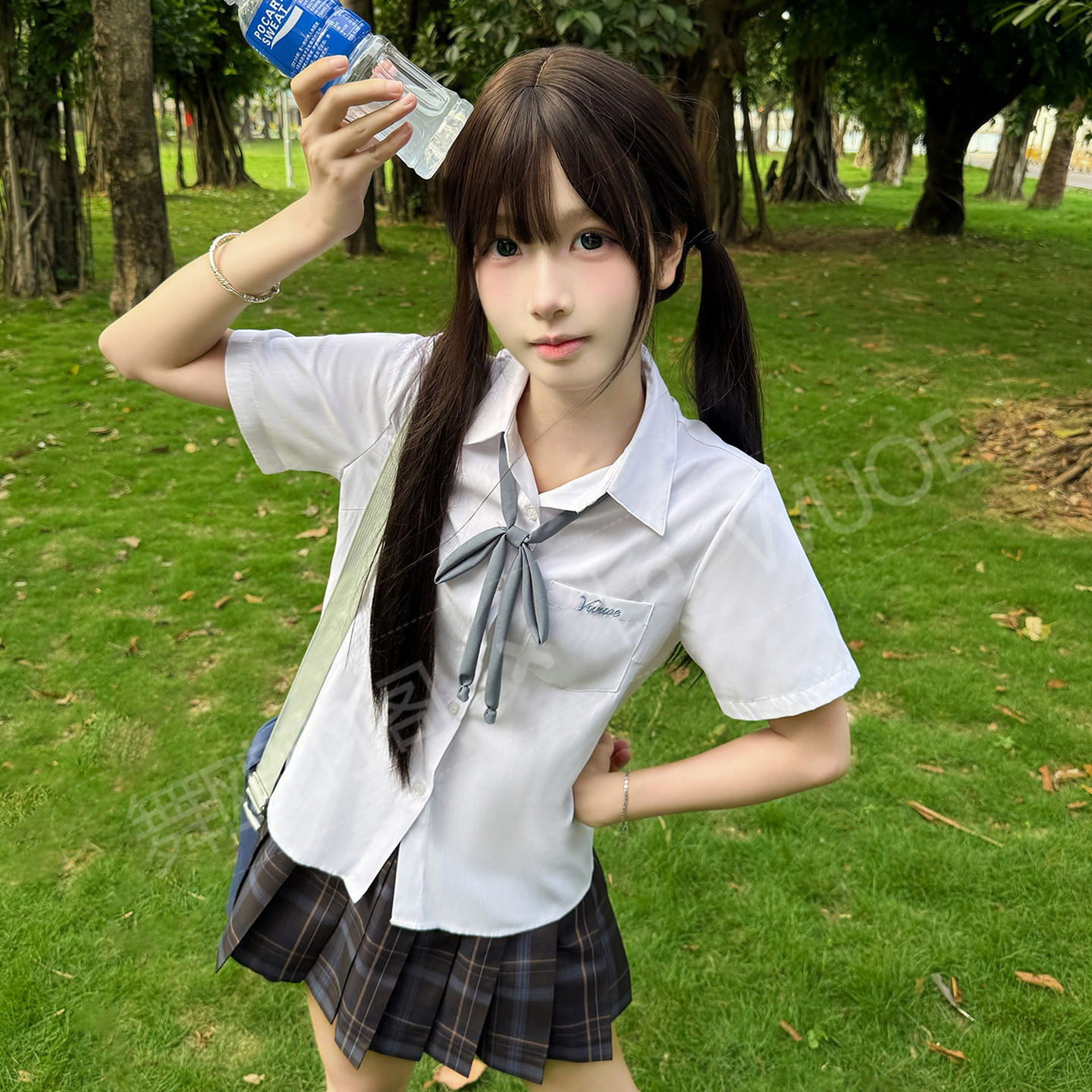 舞动青春竹纤维短袖JK制服衬衫女