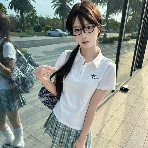 原创正版收腰款短袖POLO衫JK制服