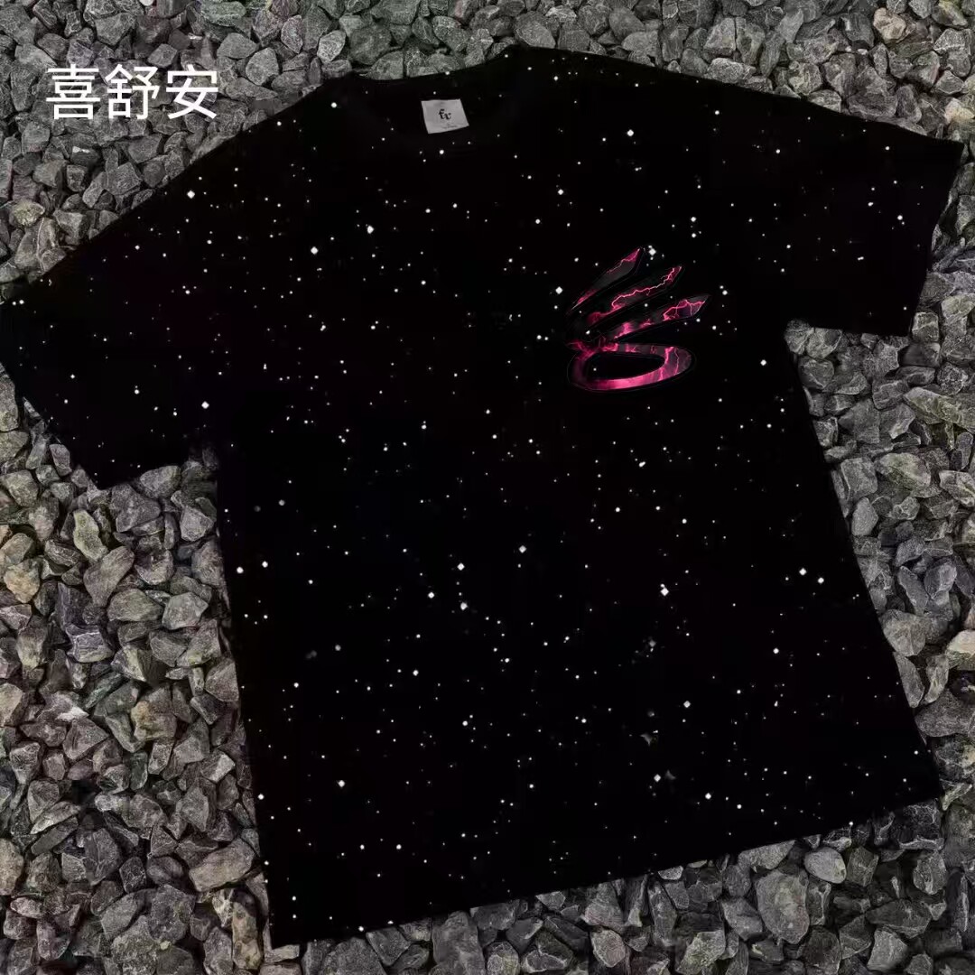 美式轻奢满天星重磅短袖刺绣印花ins高街半袖夏季潮牌国潮T恤男仿图片