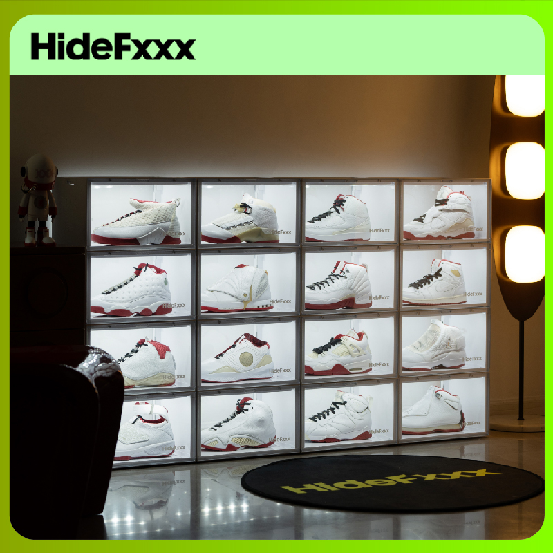 HideFxxx月光白LED声控发光鞋盒