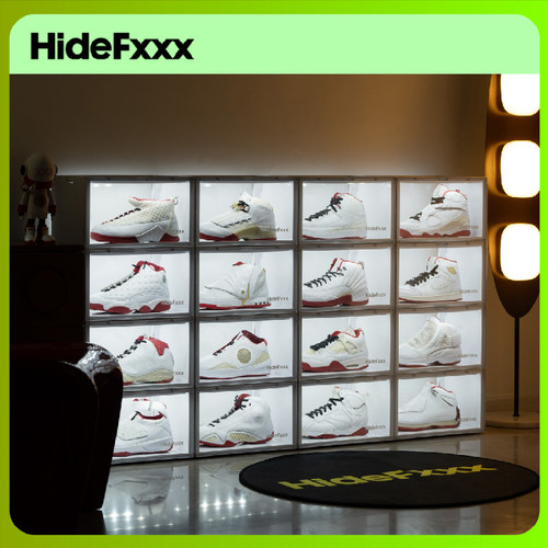 HideFxxx月光白LED声控发光鞋盒