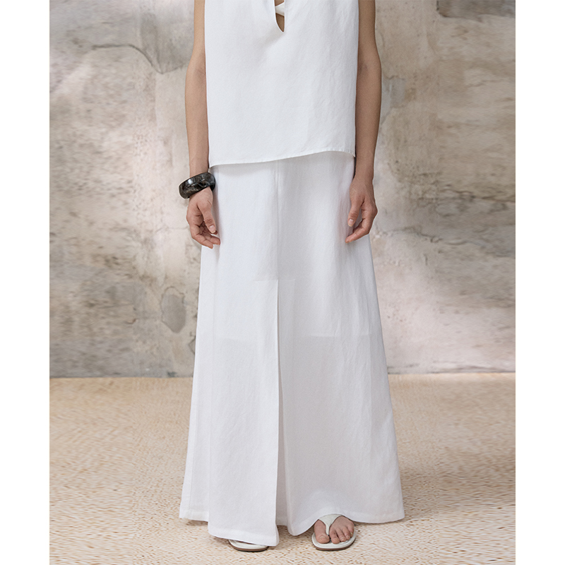 高级感亚麻半身裙女慵懒风半裙