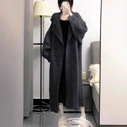 Women'S Chunky Knit Long Cardigan Sweater Long Sleeve Casual