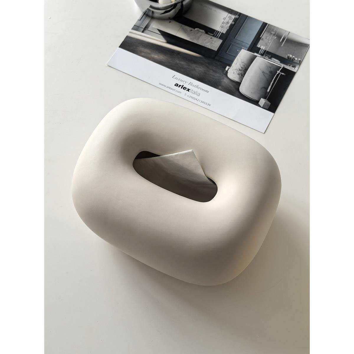 ins奶油风陶瓷纸巾盒家用客厅茶几个性高颜值抽纸盒装饰品,家居饰品,装饰纸巾盒,淘宝优惠券,粉丝福利购,淘宝优惠卷