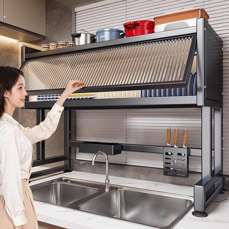 厨房水槽置物架洗碗槽水池防尘碗柜台面收纳架多功能碗盘沥水架,厨房/烹饪用具,水槽置物架,淘宝优惠券,粉丝福利购,淘宝优惠卷