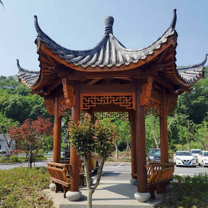 新中式木质凉亭别墅花园亭子承接园林景观工程单层双层凉亭,电子元器件市场,电线扎带/束线带,淘宝优惠券,粉丝福利购,淘宝优惠卷