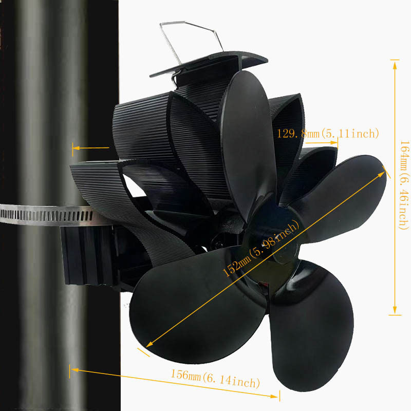 壁炉风扇新款莲花壁挂4叶Φ152热动力风扇生态木壁炉加热炉灶热风,电子元器件市场,电线扎带/束线带,淘宝优惠券,粉丝福利购,淘宝优惠卷