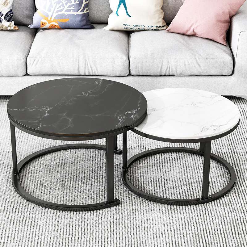 茶几客厅家用圆桌小户型轻奢简约意式极简边几边桌阳台茶几桌台子