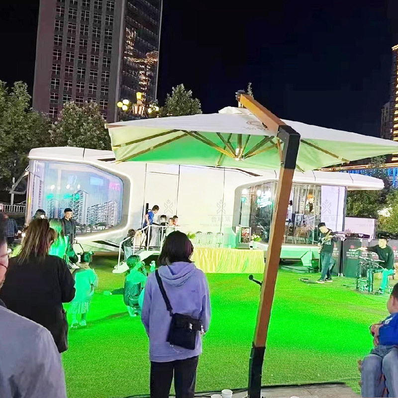 广场景区流动售货亭露营地可移动食品售卖舱成品早餐摊位太空舱