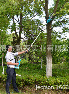 艺森ES-C10182锂电高枝锯28V充电式高空修枝锯园林果树伸缩修剪锯