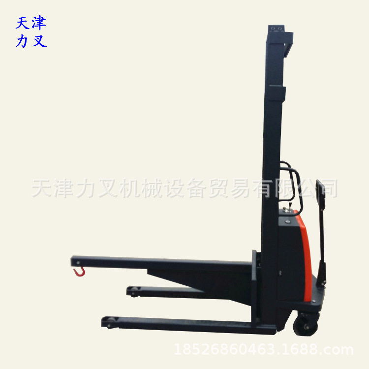 天津力叉供应非标型叉车圆轴型电动升降叉车半自动堆高搬运机