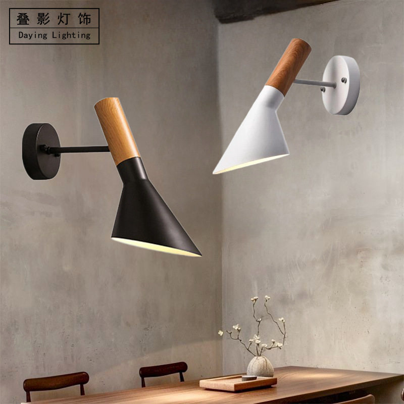 简约后现代轻奢个性铁艺壁灯床头书房过道走廊咖啡厅可折叠灯具