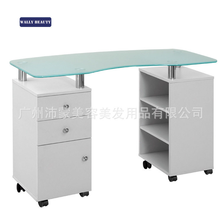 简约钢化玻璃手枕加风美发桌