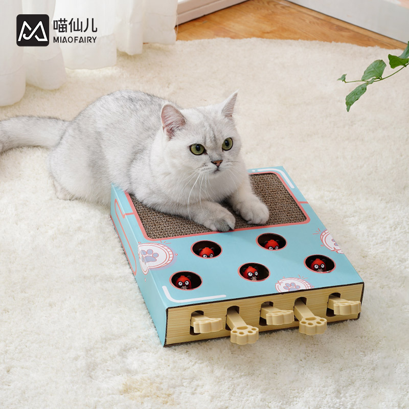 猫玩具打地鼠瓦楞纸猫抓板逗猫玩具多功能猫咪玩具猫猫用品