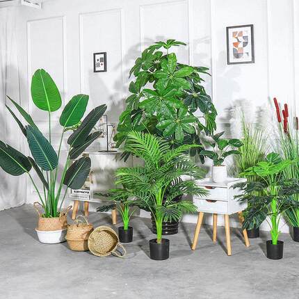 仿真绿植装饰旅人蕉假树仿真树龟背叶天堂鸟仿真植物室内大型盆栽