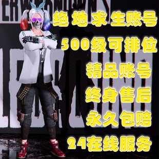 pubg账户500级成品豪华版排位账号小号黑号白号精品数据皮肤账号
