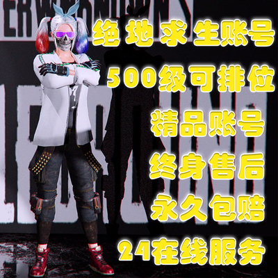 pubg账户500级成品豪华版排位账号小号黑号白号精品数据皮肤账号